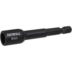 Faithfull FAISBMNUT8I Magnetic Impact Nut Driver 8mm x 1/4in Hex
