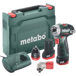 Metabo 601749590 PowerMaxx BS BL Q Brushless Drill/Screwdriver 12V 2x2.0Ah