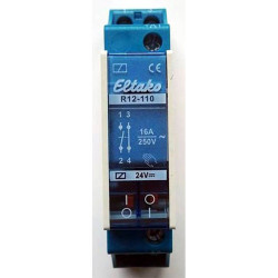 Eltako 22110055 Relay 24V 8A 1 Maker/Breaker DIN Rail Manual Ops
