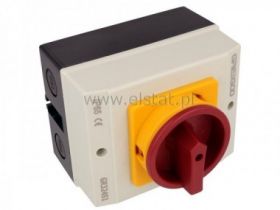 Wyłącznik 32A, 4tory ( 0-1 ) (67x67mm) obudowa