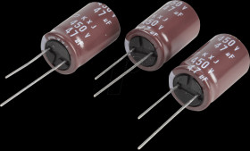 EKXJ401ELL220MJ25S Electrolytic Capacitor, 10.0x25mm, F:5.0mm