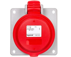 Gniazdo tablicowe 5P 16A 400V czerowne IP44 P17 TEMPRA PRO 555189