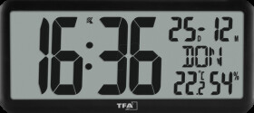 60.4525.01 Digital radio clock with indoor climate