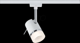 95363 URail rail spotlight Pipe, GU10, max. 10 W, dimmable, white/chro