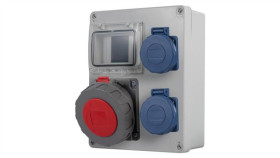 Rozdzielnica R-240 4M - Gniazda 32A 5P, 2X230v Ip65 /4 Moduły/