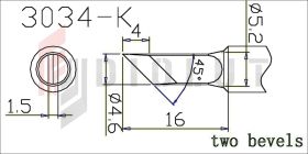 Grot Q305-K ostrze 4,6mm z czujnikiem temperatury do QUICK303D