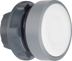 Pushbutton, unlabeled, unlit, waistband round, white, front ring light gray, mounting Ø 22 mm, ZB5AA1C0