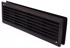 Kratka drzwiowa wentylacyjna do drzwi wc czarna