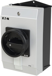 Main switch, rotary actuator, 3 pole, 25 A, (W x H x D) 100 x 180 x 115 mm, surface mounting, 227862