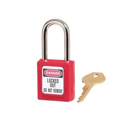 Master Lock 410RED Lockout Padlock &#x2013; 38mm Body &amp; 6mm Hardened Steel Shackle