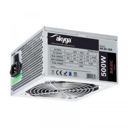 Zasilacz ATX 500W Akyga AK-B1-500 P4 PCI-E 6+2 pin 3x SATA 2x Molex PPFC FAN 12cm