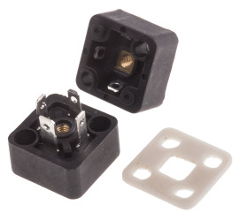 Złącze zaworu elektromagnetycznego DIN 43650 3P+E 250 V AC Męski Przewlekany RS PRO