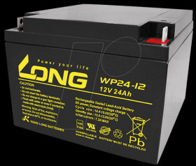 WP 24-12 Maintenance-free rechargeable lead-fleece battery, 24 Ah, 12 V