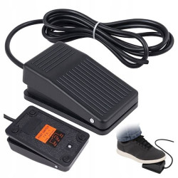 PRZEŁĄCZNIK NOŻNY PEDAŁ PLASTIKOWY TFS1 10A 250V - Z PRZEWODEM 2M