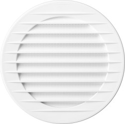 Kratka okrągła z siatką fi.90 biała 02-215