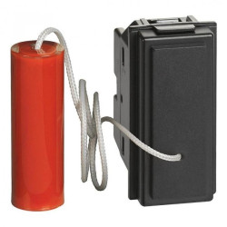 LIVING NOW przycisk z cięgnem NO/NC 1mod. czarny KG4033