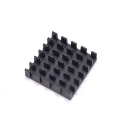 18x18mm Aluminum Heat Sink, Black