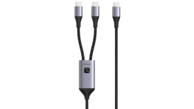Kabel Usb-C 100W Pd Qc Pps Podwójny 2X Usb-C Do Ładowania Icoc Mu2c-2C100w...