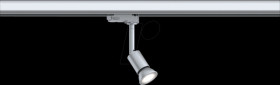 95527 ProRail3 rail spotlight Purell, GU10, max. 10 W, dimmable, silve