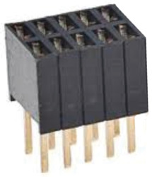 Gniazdo PCB 10 -pinowe 2 -rzędowe raster: 1.27mm Listwa gniazdowa Proste Przewlekany