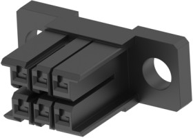 Socket header, 6 pole, pitch 5.08 mm, straight, black, 1-917266-3