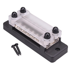 Dual 6 Way 150A Power Distribution Busbar 300VAC / 48VDC
