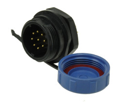 Wtyk; SP1712/P9-1C; 9 torów; proste; lutowany; 0,75mm2; SP17; na panel; 17mm; IP68; 5A; 400V; Weipu; RoHS