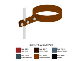 Uchwyt na rurę spustową fi 100 mm Z-Śruba /LA/ AN-70E/LA/ C462528 AN-KOM