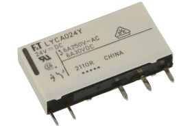 Przekaźnik; elektromagnetyczny miniaturowy; FTR-LYCA024Y; 24V; DC; 1 styk przełączny; 6A; do druku (PCB); Fujitsu Takamisawa; Ro