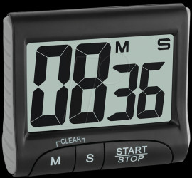 38.2021.01 Electronic timer and stopwatch, black