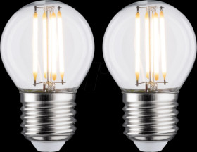 28640 LED filament bulb E27, 2x5 W, 470 lm, 2700 K