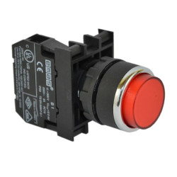 Przycisk sterowniczy wystający, niestabilny, 1NO, czerwony T0-B100HK