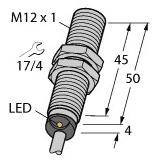 Turck Czujnik indukcyjny podtynkowy NPN, zamknięty BI4-M12-AN6X 7M