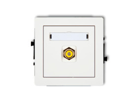 DECO Gniazdo RCA (typu cinch - żółty pozłacany) biały DGRCA-1 KARLIK