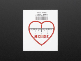 Adafruit I "heart" METRIC - Sticker