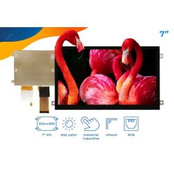 RVT70HSTFWCA0 - wyświetlacz LCD IPS 7&quot; 1024x600 z panelem dotykowym (RGB)