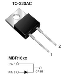 MBR1645 Schottky Barrier Rectifier