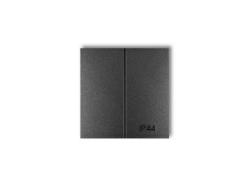 Klawisze podwójne do wyłączników IP44 (komplet dwóch sztuk) grafitowy 11MKLH-2 KARLIK