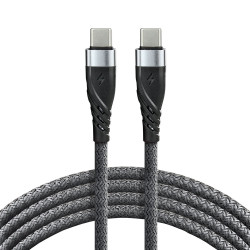 Kabel przewód USB-C PD 200cm everActive CBB-2PDG Power Delivery 2.0 z obsługą szybkiego ładowania 3A/20V 60W