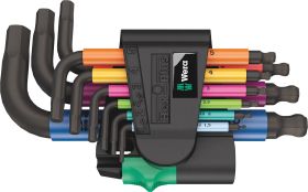 Wera 950/9 Hex-Plus Multicolour 2 wewnętrzny sześciokąt Zestaw kluczy trzpieniowych 1.5 mm, 2 mm, 2.5 mm, 3 mm, 4 mm, 5