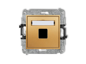 MINI Gniazdo multimedialne pojedyncze bez modułu (standard Keystone) złoty 29MGM-1P KARLIK