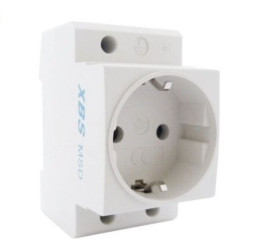 Gniazdo modułowe 230V 16A schuko na szynę MSD XBS MSD SCHUKO