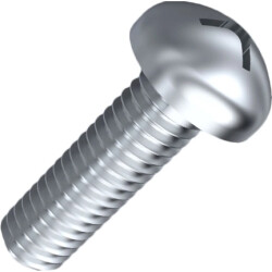Flat head screw, PH cross slot, M3, Ø 6 mm, 6 mm, steel, ISO 7048, 001.77.321