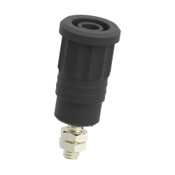 Gniazdo bananowe Żeński Wciskana Czarny 36A Electro PJP rozmiar 4 mm