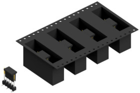 Pin header, 5 pole, pitch 2.54 mm, angled, black, SL10SMD1045SBTR