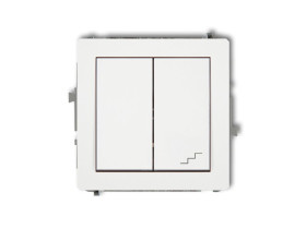 DECO Wyłącznik pojedynczy ze schodowym (osobne zasilanie) biały DWP-10.2 KARLIK
