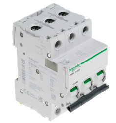 Wyłącznik nadprądowy MCB, Typ D, 3-biegunowy, 50A, 440V, 100 → 133V, na szynę DIN, Schneider Electric, iC60H
