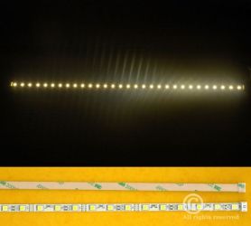 LISTWA LED 5050 30LED/0,57m 12V BIAŁY CIEPŁY WODOODPORNA (ALUMINIUM)