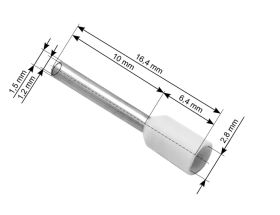 KONEKTOR TULEJKA 0.75mm2/10mm IZOLOWANA