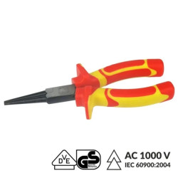 Szczypce okrągłe elektrotechniczne 160mm VDE 1000V n-vde11